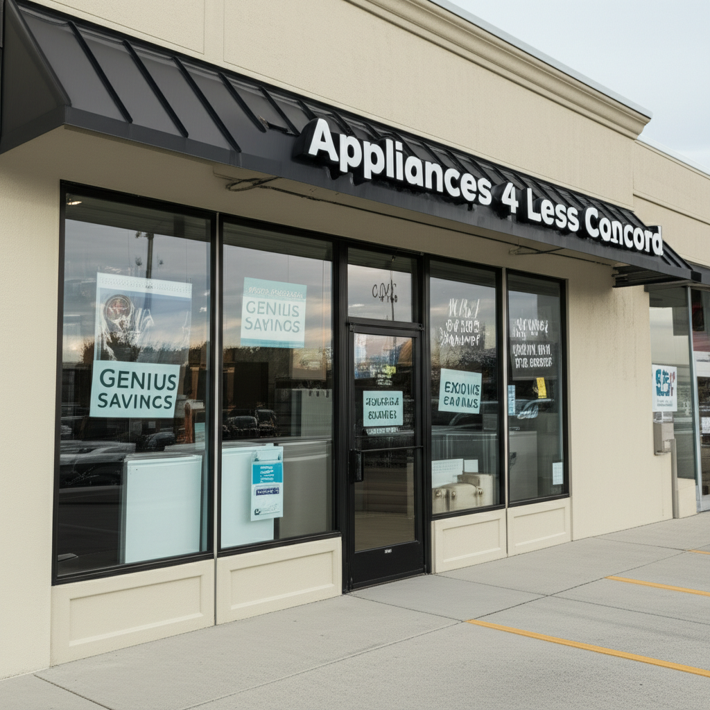 Generate a high-quality, relevant image prompt for an article about: Appliances 4 Less Concord: Geni