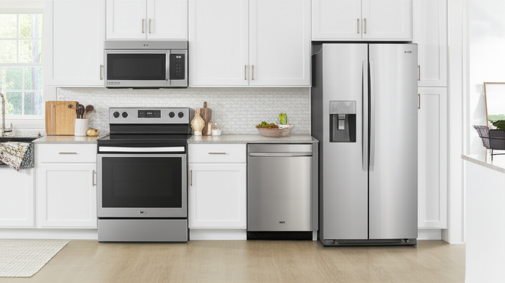 Generate a high-quality, relevant image prompt for an article about: Who Makes LG Appliances: Proven