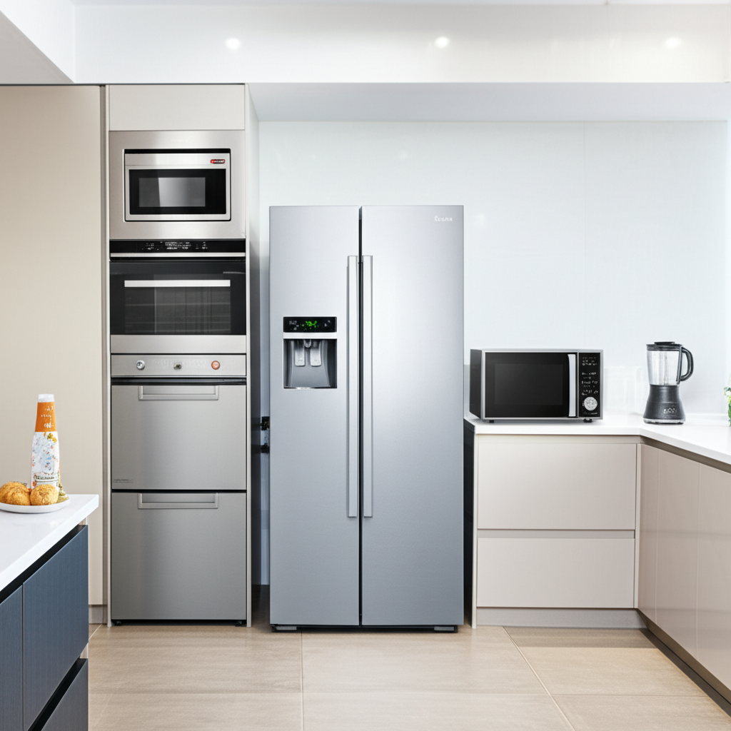 Generate a high-quality, relevant image prompt for an article about: Midea Appliances Reviews: Essen