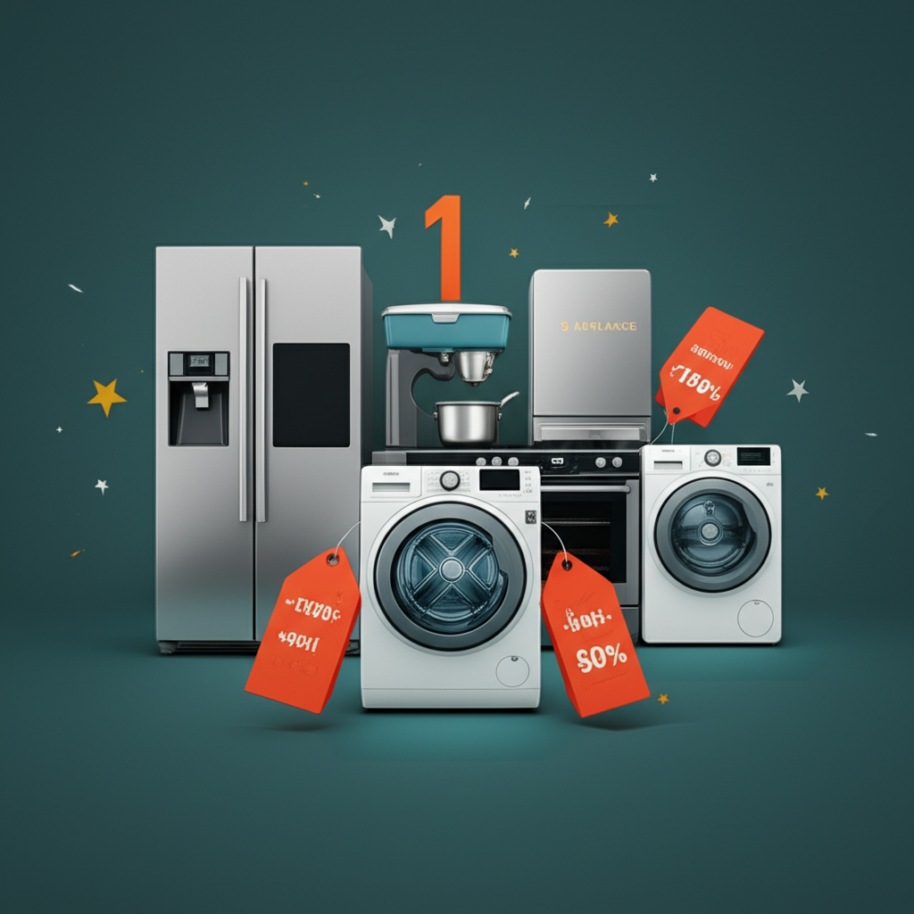 Generate a high-quality, relevant image prompt for an article about: A 1 Appliances: Genius Savings