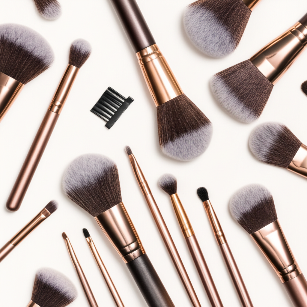 Generate a high-quality, relevant image prompt for an article about: Best Brushes For Makeup: Essent