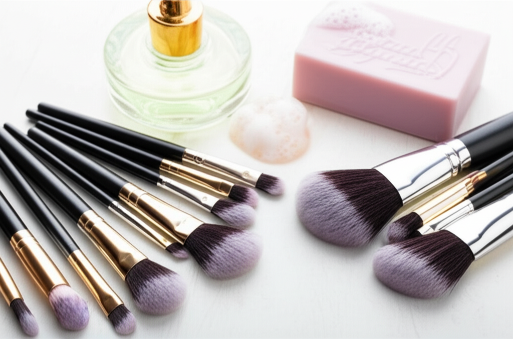 Generate a high-quality, relevant image prompt for an article about: Best Soap For Cleaning Makeup B