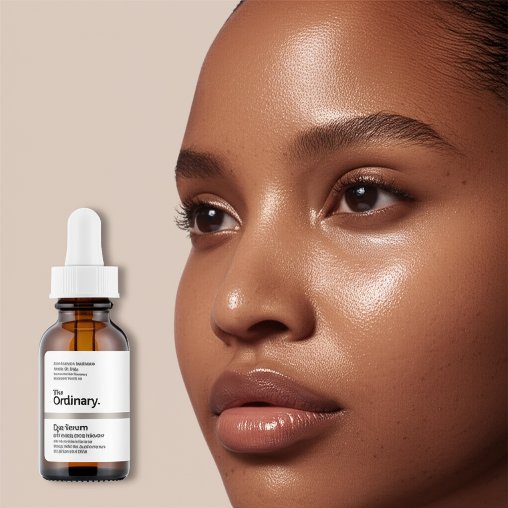 Generate a high-quality, relevant image prompt for an article about: The Ordinary Eye Serum: Radiant