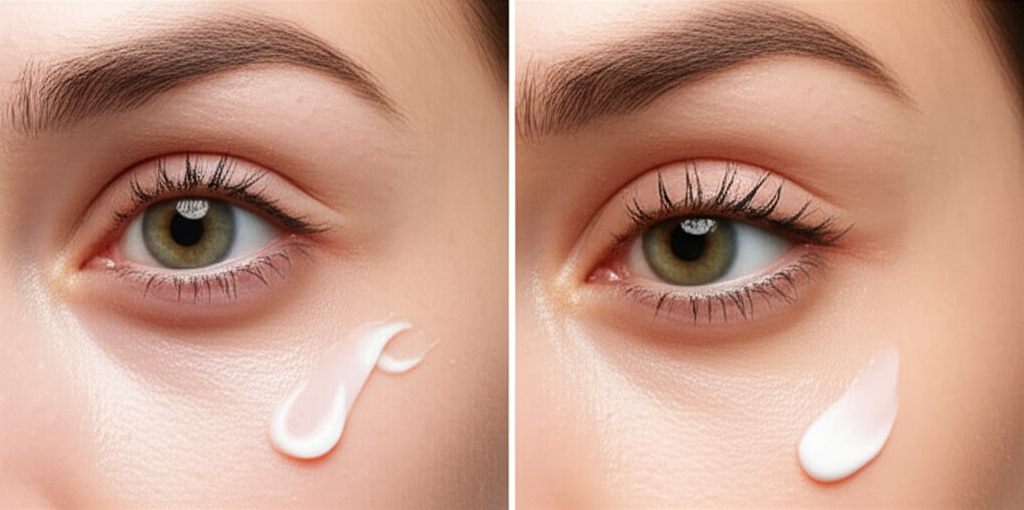Generate a high-quality, relevant image prompt for an article about: Eye Serum And Eye Cream Togethe